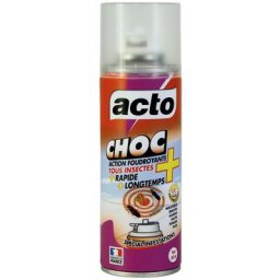 Acto - choc - Aérosol Action Foudroyante - Insecticide Polyvalent - Fabriqué en France