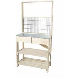 Westmann - Table à plantes en bois Étagère à plantes nature 78x38x158 cm
