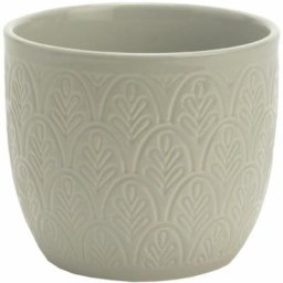 Zen Et Ethnique - Cache Pot de Fleur en céramique - Gris