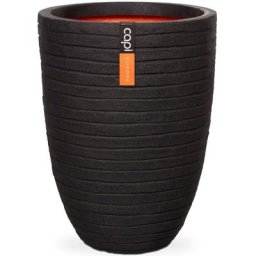 Pot à fleurs Nature Row Élégant bas 36 x 47 cm Noir KBLRO782 Capi Black