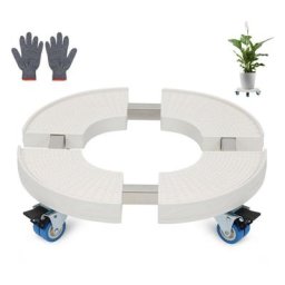 Support à roulettes Ensoleillé Porte Plante a roulettes, Support Plante 38-52cm Réglable pour Pot