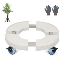 Porte Plante a roulettes Ø38-52 cm réglable Support Plante plateau extérieur intérieur plante