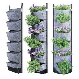 Sac à Plantes Suspendu à 6 Poches Support Mural en Feutre Sac à Plantes sur Pied Nouveau Sac de