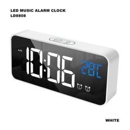 Réveil numérique, horloge numérique matin réveil led miroir grand écran température/snooze/2