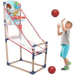Wyctin - Hofuton Jeu de basket-ball, avec 2 balles et pompe, cadre de panier de basket portable,