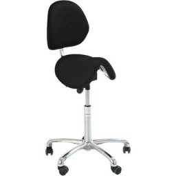Tabouret Vérin À Gaz-haut Dossier-dalton 3d Noir - Global