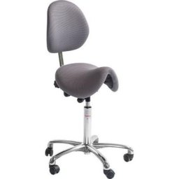 Tabouret Vérin À Gaz-medium Dossier-dalton 3d Gris - Global