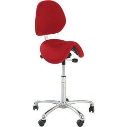 Tabouret Vérin À Gaz-medium Dossier-dalton 3d Rouge - Global