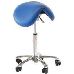 Tabouret Vérin À Gaz-haut Dalton Imitation Cuir Bleu - Global