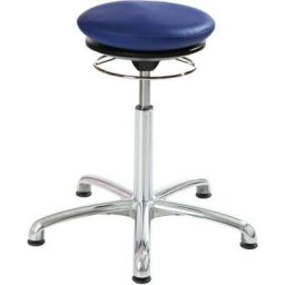 Tabouret Pilates Vérin À Gaz-bas Imitation Cuir Bleu - Global