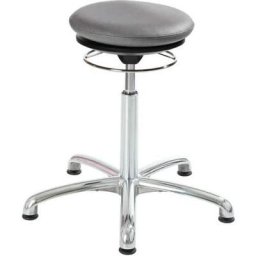 Tabouret Pilates Vérin À Gaz-bas Imitation Cuir Gris - Global