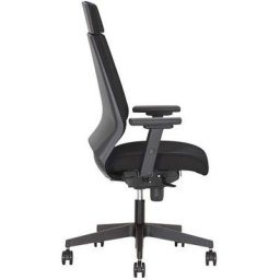 Siège Bureau Kenari Dossier Tissu Noir Avec Accoudoirs - Nowy Styl