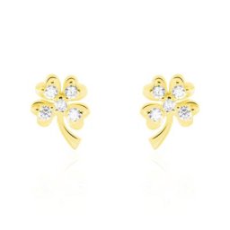 Boucles D'oreilles Or Jaune Verdiane Oxydes