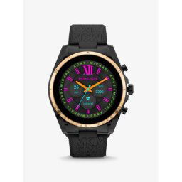 Michael Kors Montre connectée Gen 6 Bradshaw noire en silicone avec logo