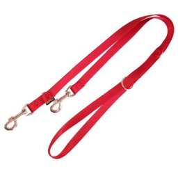 Laisse réglable Heim Rosé, rouge pour chien - L 200 x l 2 cm