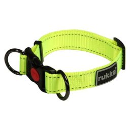 Collier Rukka® Bliss Neon, jaune pour chien - taille L : tour de cou 45 - 70 cm, l 3 cm