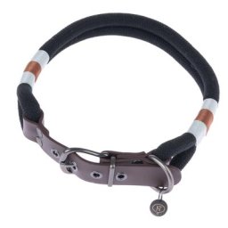 Collier Nomad Tales Spirit, ébène pour chien - taille S : tour de cou 36 - 40 cm, l 30 mm