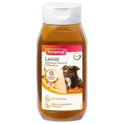 2x430ml beaphar huile de lin complément alimentaire pour chiens