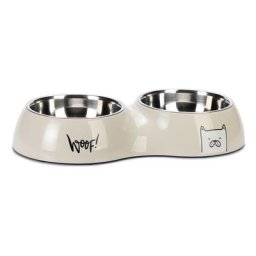 Gamelle double Karlie Elize pour chien - 2 x 750 mL