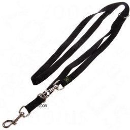 Lot : collier + laisse Hunter Vario Basic, noir pour chien - collier taille L : tour de cou 45-65 cm + laisse L 200 x l 2 cm