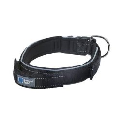 Collier Dog Control noir pour chien - taille M : tour de cou 39-45 cm, largeur 3,5 cm