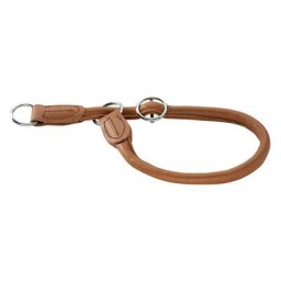 Collier de dressage Hunter Round & Soft, cognac L 55 x l 1 cm - pour chien