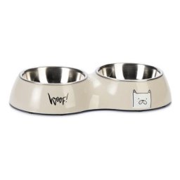 Gamelle double Karlie Elize pour chien - 2 x 200 mL