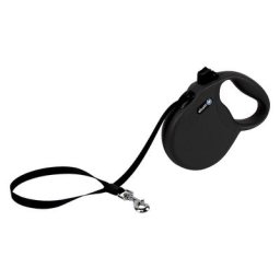 Laisse-enrouleur alcott Wanderer, noir pour chien - taille M, jusqu'à 30 kg