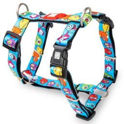 Harnais en H Max & Molly Little Monsters pour chien - taille S : tour de poitrail 41-52 cm