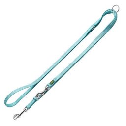 Laisse réglable HUNTER Tripoli bleu clair pour chiot et petit chien - L 200 x 1,5 cm