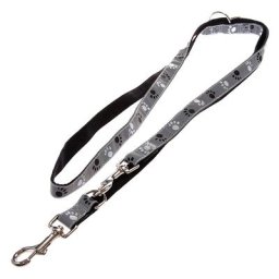 Laisse Trixie Silver ReflectL200 l2cm motif de pattes pour chien - Laisse pour chien