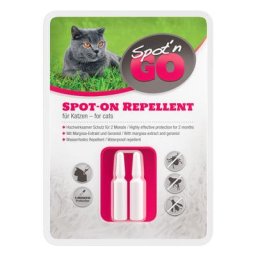 2 pipettes répulsif Spot'n Go pour chat (2 mois de protection)