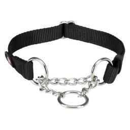 Collier anti-traction Trixie Premium, noir pour chien - taille M–L : tour de cou 35–50 cm x l 2 cm