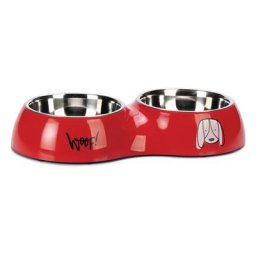 Gamelle double Karlie Jairo pour chien - 2 x 750 mL