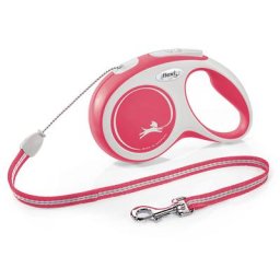 Laisse-cordon flexi New Comfort rouge, 8 m pour chien - taille M : jusqu'à 20 kg