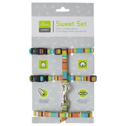 Lot HUNTER : harnais + laisse pour chat et chiot - multicolore