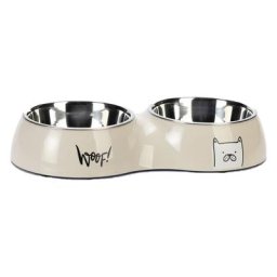 Gamelle double Karlie Elize pour chien - capacité : 2 x 350 mL