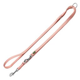 Laisse réglable HUNTER Tripoli rose clair pour chiot et petit chien - L 200 cm, l 15 mm