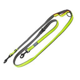 Laisse ArmoredTech Dog Control, vert fluo pour chien - longueur 220 cm, largeur 15 mm
