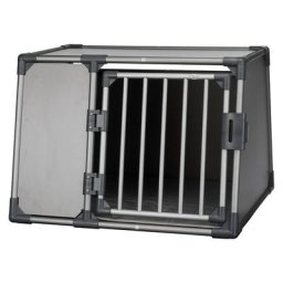 Cage de transport Trixie en aluminium, gris foncé taille L: l92xP78xH64cm, pour chien