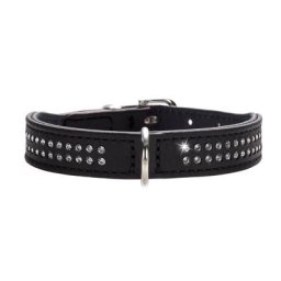 Collier HUNTER Diamond Petit, noir pour chiot et petit chien - taille 32 : tour de cou 24-28 cm, l 2,6 cm
