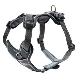 Harnais HUNTER Divo, gris taille S-M tour de poitrail 52-68 cm - pour chien