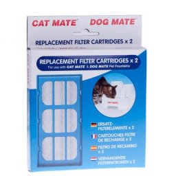 2x filtres Dog Mate 6 L - Filtre pour fonatine à eau pour chat