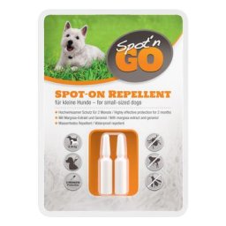 6 pipettes de 1,5ml Répulsif Spot'n Go pour petit chien