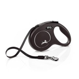 Laisse flexi New Classic M (5 m), noir pour chien - laisse flexi New Classic taille M, noir, 5 m