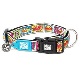 Collier Max & Molly Smart ID Comic pour chien - taille S : tour de cou 28-45 cm, l 1,5 cm