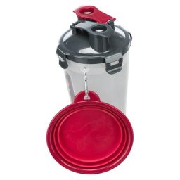 Conteneur à croquettes/eau Trixie pour chien et chat - 2 x 350 mL, H 23 cm x 11 cm de diamètre