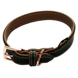 Collier doublé Heim Rosé, noir/marron - taille 55 : tour de cou 39–49 cm, l 25 mm