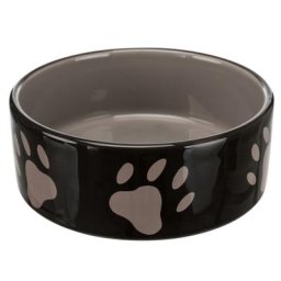 Trixie Gamelle en céramique pour chien et chat - capacité : 0,8 L - 16 cm de diamètre - marron