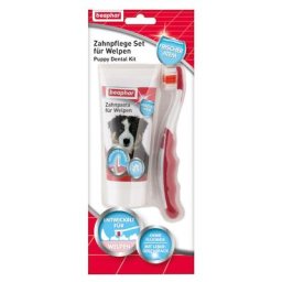 2 lots : beaphar Brosse à dent + dentifrice pour chiot